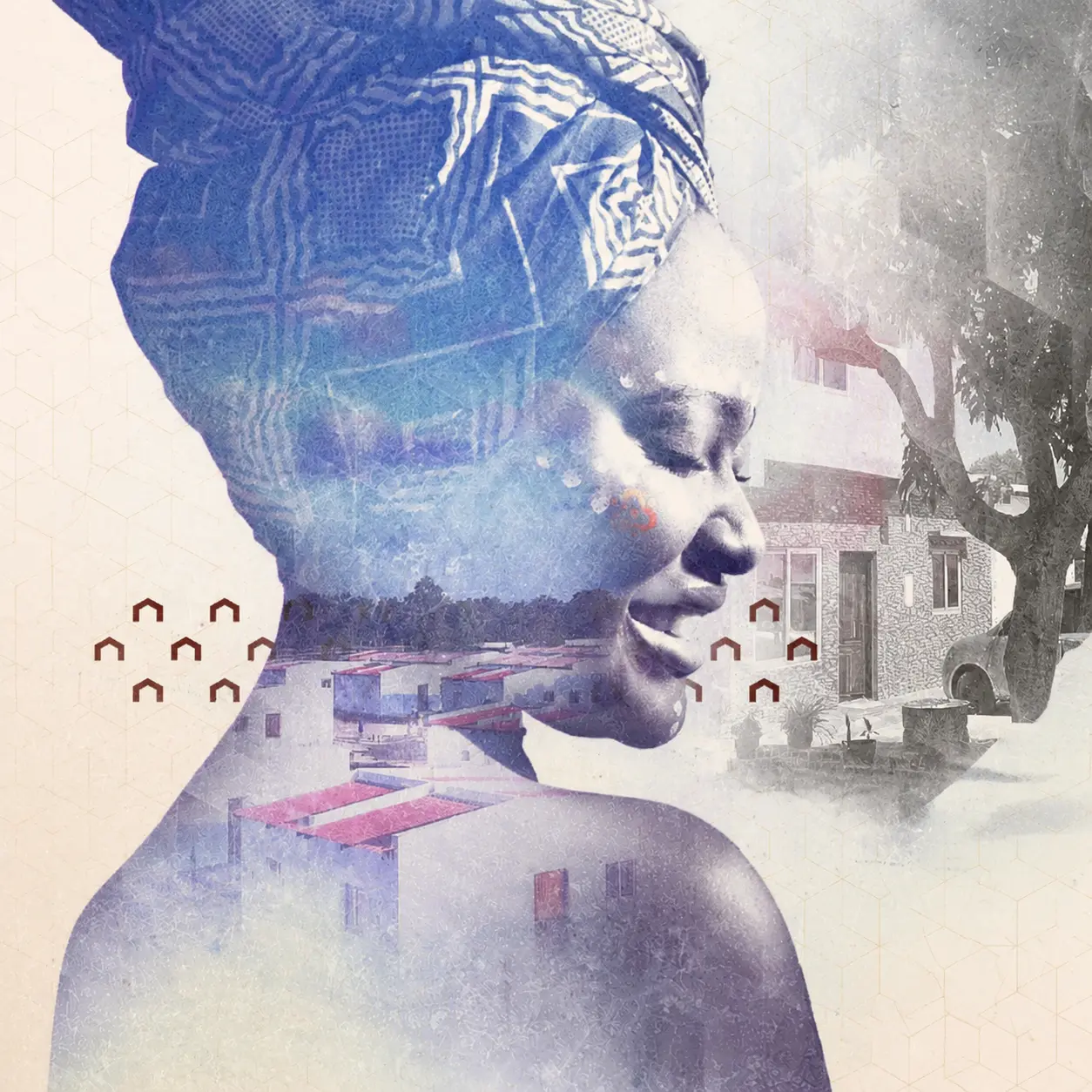 An African woman with climate-smart housing imagery